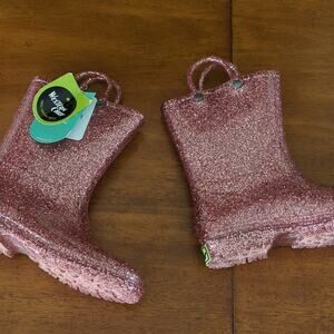 Western Chief Girl's Kids Glitter Rain Boot - Rose Gold 'NEW' with Tags size 13